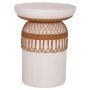 ΒΟΗΘΗΤΙΚΟ ΤΡΑΠΕΖΙ PRILEP HM18159.02 FIBER CEMENT ΛΕΥΚΟ & RATTAN--Φ60x76,5Υεκ