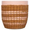 ΒΟΗΘΗΤΙΚΟ ΤΡΑΠΕΖΙ VILHENA HM18166 FIBER CEMENT ΡΟΖ-RATTAN ΦΥΣΙΚΟ Φ44.5x45Υεκ.
