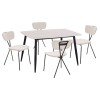 ΣΕΤ ΤΡΑΠΕΖΑΡΙΑΣ 5ΤΜΧ RAVEN HM21067.01 ΚΕΡΑΜΙΚΟ TOP ΛΕΥΚΟ ΜΑΡΜΑΡΟ--ΜΕΤΑΛΛΟ