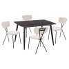 ΣΕΤ ΤΡΑΠΕΖΑΡΙΑΣ 5ΤΜΧ RAVEN HM21067.02 ΚΕΡΑΜΙΚΟ TOP ΜΑΥΡΟ ΜΑΡΜΑΡΟ--ΜΕΤΑΛΛΟ