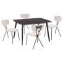 ΣΕΤ ΤΡΑΠΕΖΑΡΙΑΣ 5ΤΜΧ RAVEN HM21067.02 ΚΕΡΑΜΙΚΟ TOP ΜΑΥΡΟ ΜΑΡΜΑΡΟ--ΜΕΤΑΛΛΟ