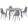 ΣΕΤ ΤΡΑΠΕΖΑΡΙΑΣ 5ΤΜΧ RAVEN HM21068.03 ΚΕΡΑΜΙΚΟ TOP ΓΚΡΙ ΜΑΡΜΑΡΟ--ΓΚΡΙ ΥΦΑΣΜΑ