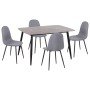 ΣΕΤ ΤΡΑΠΕΖΑΡΙΑΣ 5ΤΜΧ RAVEN HM21068.03 ΚΕΡΑΜΙΚΟ TOP ΓΚΡΙ ΜΑΡΜΑΡΟ--ΓΚΡΙ ΥΦΑΣΜΑ