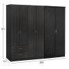 ΝΤΟΥΛΑΠΑ 6ΦΥΛΛΗ BLAKELY HM21235.01 ΜΕΛΑΜΙΝΗ ΧΡΩΜΑ ZEBRANO 201x43x181Υεκ