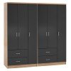 ΝΤΟΥΛΑΠΑ 6ΦΥΛΛΗ CAESAR HM21236.01 ΜΕΛΑΜΙΝΗ SONAMA & ΣΚΟΥΡΟ ΓΚΡΙ 180x42,5Χ181Υεκ.