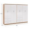 ΝΤΟΥΛΑΠΑ 8ΦΥΛΛΗ BRIANA HM21237.02 ΜΕΛΑΜΙΝΗ SONAMA & ΛΕΥΚΟ 241x42,5Χ180,5Υεκ.