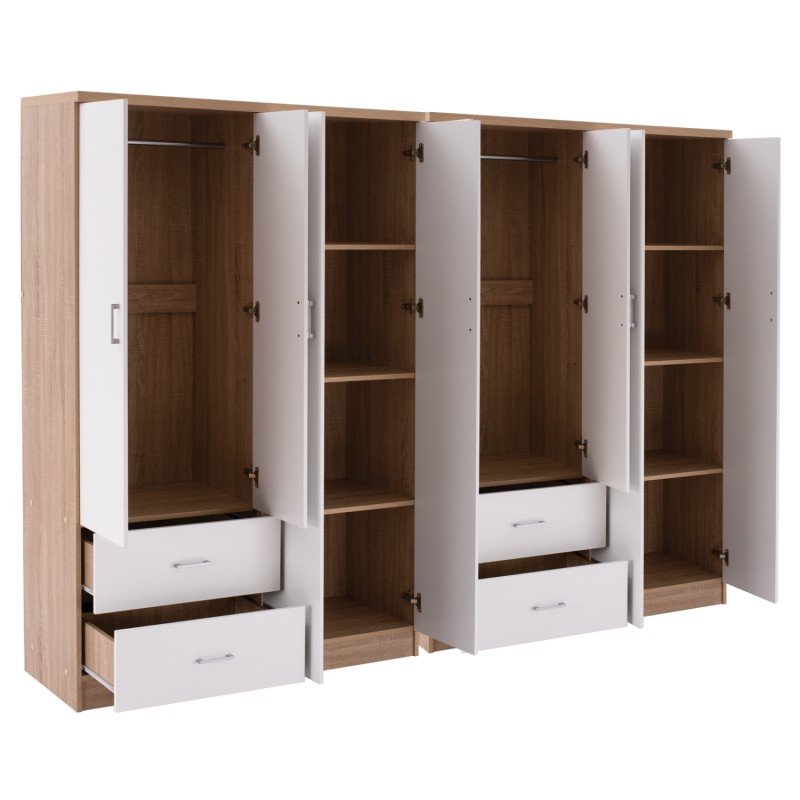 ΝΤΟΥΛΑΠΑ 8ΦΥΛΛΗ BRIANA HM21237.02 ΜΕΛΑΜΙΝΗ SONAMA & ΛΕΥΚΟ 241x42,5Χ180,5Υεκ.