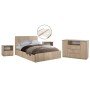 ΣΕΤ ΚΡΕΒΑΤΟΚΑΜΑΡΑΣ 5ΤΜΧ ADLER HM11758 ΜΕΛΑΜΙΝΗ SONAMA OAK-ΓΙΑ ΣΤΡΩΜΑ 160x200εκ
