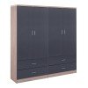 ΝΤΟΥΛΑΠΑ 4ΦΥΛΛΗ REINA ME 4 ΣΥΡΤΑΡΙΑ HM21259 ΜΕΛΑΜΙΝΗ ΓΚΡΙ-SONAMA 160x42x180Υεκ