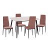 ΣΕΤ ΤΡΑΠΕΖΑΡΙΑΣ 5ΤΜΧ RAVEN HM21264.01 ΚΕΡΑΜΙΚΟ TOP ΛΕΥΚΟ ΜΑΡΜΑΡΟ--ΒΕΛΟΥΔΟ ΣΑΠΙΟ ΜΗΛΟ