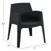 ΠΟΛΥΘΡΟΝΑ ΠΟΛΥΠΡΟΠΥΛΕΝΙΟΥ SLEEK HM6370.02 ΜΑΥΡΗ 68x63x82,5Υεκ.