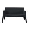 ΚΑΝΑΠΕΣ 2-ΘΕΣΙΟΣ ΠΟΛΥΠΡΟΠΥΛΕΝΙΟΥ SLEEK HM6366.02 ΧΡΩΜΑ ΜΑΥΡΟ 133x68x73Υεκ.