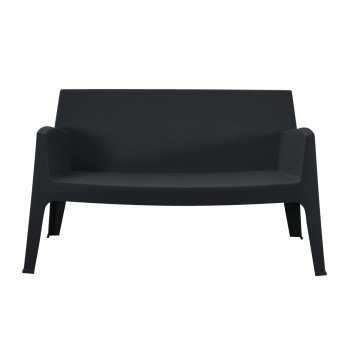 ΚΑΝΑΠΕΣ 2-ΘΕΣΙΟΣ ΠΟΛΥΠΡΟΠΥΛΕΝΙΟΥ SLEEK HM6366.02 ΧΡΩΜΑ ΜΑΥΡΟ 133x68x73Υεκ.