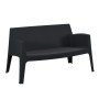 ΚΑΝΑΠΕΣ 2-ΘΕΣΙΟΣ ΠΟΛΥΠΡΟΠΥΛΕΝΙΟΥ SLEEK HM6366.02 ΧΡΩΜΑ ΜΑΥΡΟ 133x68x73Υεκ.