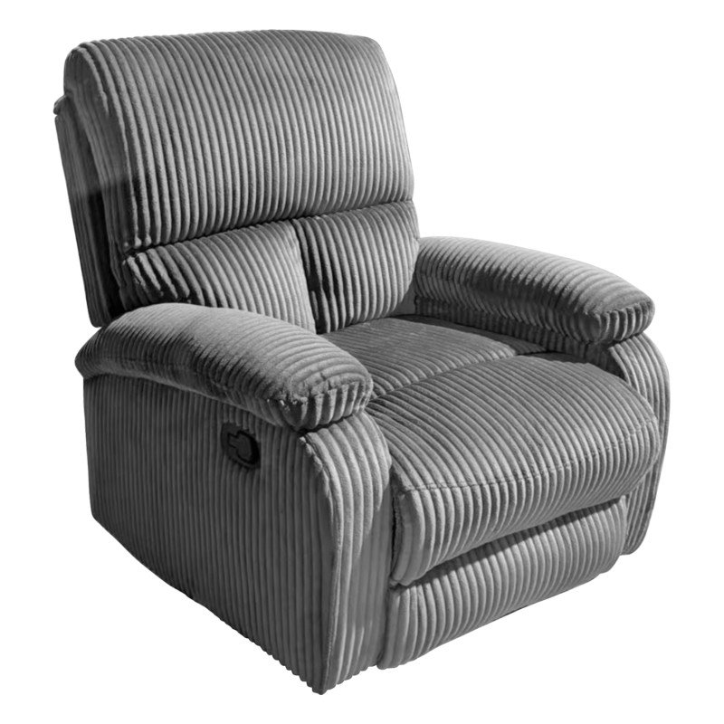 ΠΟΛΥΘΡΟΝΑ RELAX DIONI HM3296.11 ΓΚΡΙ ΡΙΓΕ ΥΦΑΣΜΑ 85x90x100Υεκ.