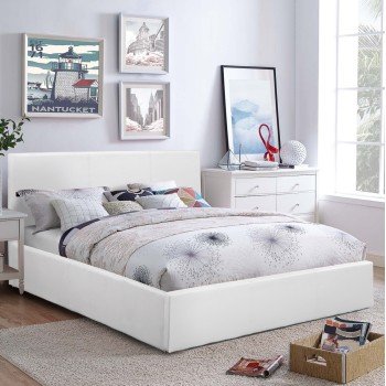 ΚΡΕΒΑΤΙ ΔΙΠΛΟ & ΣΤΡΩΜΑ 150x200εκ BOBBI HM21271.01 ΛΕΥΚΟ PU ΜΕ ΑΠΟΘ.ΧΩΡΟ