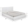 ΚΡΕΒΑΤΙ ΔΙΠΛΟ & ΣΤΡΩΜΑ 150x200εκ BOBBI HM21271.01 ΛΕΥΚΟ PU ΜΕ ΑΠΟΘ.ΧΩΡΟ
