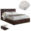 ΚΡΕΒΑΤΙ ΔΙΠΛΟ & ΣΤΡΩΜΑ BOBBI HM21271.02 ΚΑΦΕ PU ΜΕ ΑΠΟΘ.ΧΩΡΟ--ΓΙΑ 150x200εκ