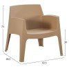 ΠΟΛΥΘΡΟΝΑ ΠΟΛΥΠΡΟΠΥΛΕΝΙΟΥ LOUNGE SLEEK HM6365.03 CAPPUCCINO 62x68x73Υεκ.