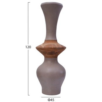 ΔΙΑΚΟΣΜΗΤΙΚΟ ΒΑΖΟ ΔΑΠΕΔΟΥ NEBULA HM4660.05S FIBER CEMENT TAUPE--ΞΥΛΟ ΤΕΑΚ Φ45x115Υεκ