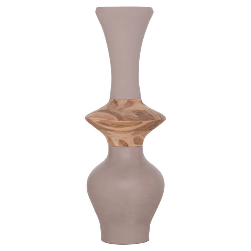 ΔΙΑΚΟΣΜΗΤΙΚΟ ΒΑΖΟ ΔΑΠΕΔΟΥ NEBULA HM4660.05S FIBER CEMENT TAUPE--ΞΥΛΟ ΤΕΑΚ Φ45x115Υεκ