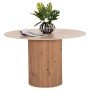 ΤΡΑΠΕΖΙ ΤΡΑΠΕZΑΡΙΑΣ TWIL HM18324 ΚΕΡΑΜΙΚΟ TOP ΟΨΗ ΤΡΑΒΕΡΤΙΝΑΣ-MDF ΒΑΣΗ Φ120x76Υεκ