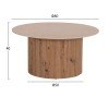 ΤΡΑΠΕΖΙ ΣΑΛΟΝΙΟΥ TWIL HM18325 ΚΕΡΑΜΙΚΟ TOP ΟΨΗ ΤΡΑΒΕΡΤΙΝΑΣ-MDF ΒΑΣΗ Φ80x40Υεκ