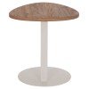 ΒΟΗΘΗΤΙΚΟ ΤΡΑΠΕΖΙ ΟΒΑΛ ALPER HM18328 MDF SONAMA--ΜΕΤΑΛΛΟ ΛΕΥΚΟ 50x50x51Υεκ.