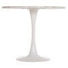 ΤΡΑΠΕΖΙ ΤΡΑΠΕΖΑΡΙΑΣ ROLLO HM9421.11 ΣΤΡΟΓΓΥΛΟ WHITE MARBLE Φ90x74Υεκ.