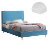 ΚΡΕΒΑΤΙ ΜΕ ΣΤΡΩΜΑ MAYLIN HM21281.02 ΤΙΡΚΟΥΑΖ ΒΕΛΟΥΔΟ--ΓΙΑ 120x200εκ