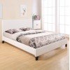 ΚΡΕΒΑΤΙ ΜΕ ΣΤΡΩΜΑ BECCA HM21283.01 ΛΕΥΚΟ PU--ΓΙΑ 150x200εκ