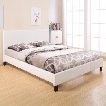 ΚΡΕΒΑΤΙ ΜΕ ΣΤΡΩΜΑ BECCA HM21283.01 ΛΕΥΚΟ PU--ΓΙΑ 150x200εκ