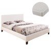 ΚΡΕΒΑΤΙ ΜΕ ΣΤΡΩΜΑ BECCA HM21283.01 ΛΕΥΚΟ PU--ΓΙΑ 150x200εκ