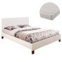 ΚΡΕΒΑΤΙ ΜΕ ΣΤΡΩΜΑ BECCA HM21283.01 ΛΕΥΚΟ PU--ΓΙΑ 150x200εκ