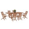 ΣΕΤ ΤΡΑΠΕΖΑΡΙΑΣ CRANDER HM21288 ΤΡΑΠΕΖΙ & 6 ΠΟΛΥΘΡΟΝΕΣ ΠΤΥΣΣΟΜΕΝΕΣ-ΤΕΑΚ