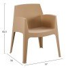 ΠΟΛΥΘΡΟΝΑ ΠΟΛΥΠΡΟΠΥΛΕΝΙΟΥ SLEEK HM6370.03 ΚΑΠΟΥΤΣΙΝΟ 68x63x82,5Υεκ.