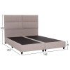 ΚΡΕΒΑΤΙ MILO HM616.32 ΜΠΕΖ ΥΦΑΣΜΑ ΓΙΑ ΣΤΡΩΜΑ 160x200εκ
