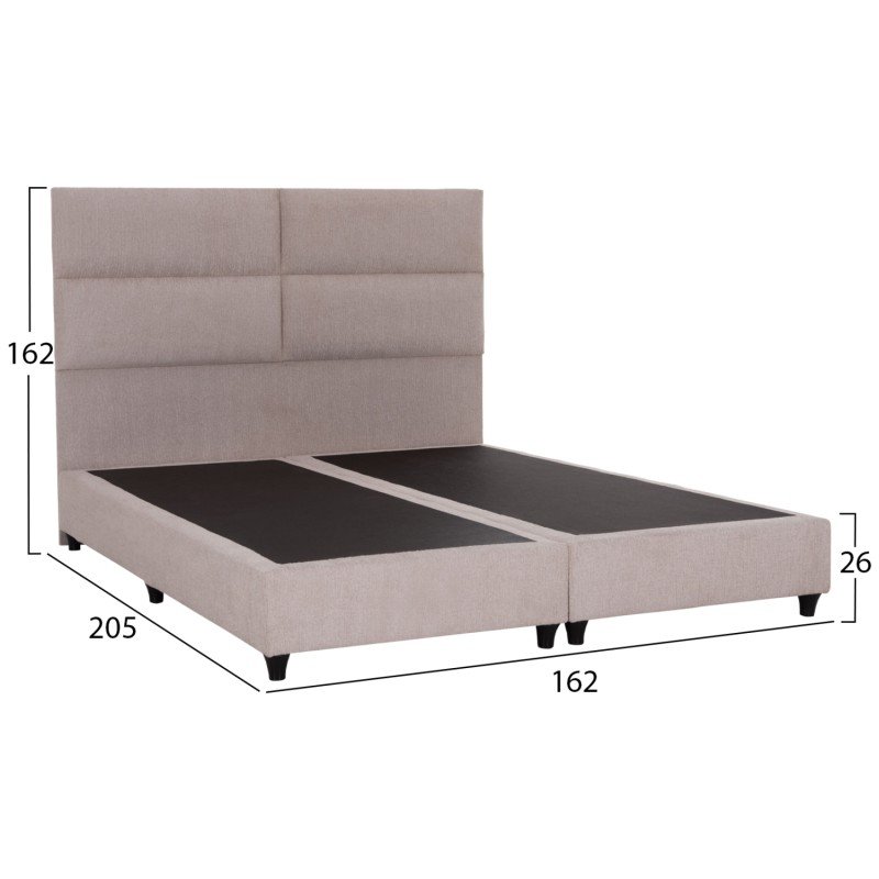 ΚΡΕΒΑΤΙ MILO HM616.32 ΜΠΕΖ ΥΦΑΣΜΑ ΓΙΑ ΣΤΡΩΜΑ 160x200εκ