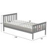 ΚΡΕΒΑΤΙ ΠΑΙΔΙΚΟ ΜΕ ΣΤΡΩΜΑ GIMLY HM21300.02 ΞΥΛΟ ΠΕΥΚΟΥ ΣΕ ΓΚΡΙ- ΓΙΑ ΣΤΡΩΜΑ 90x190εκ