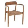 ΠΟΛΥΘΡΟΝΑ ΤΡΑΠΕΖΑΡΙΑΣ ROBBY HM18350 ΞΥΛΟ TEAK & ΣΧΟΙΝΙ VIRO ΦΥΣΙΚΟ 55x50x71Υεκ.