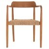 ΠΟΛΥΘΡΟΝΑ ΤΡΑΠΕΖΑΡΙΑΣ ROBBY HM18350 ΞΥΛΟ TEAK & ΣΧΟΙΝΙ VIRO ΦΥΣΙΚΟ 55x50x71Υεκ.