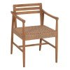ΠΟΛΥΘΡΟΝΑ ΤΡΑΠΕΖΑΡΙΑΣ ROBIN HM18351 ΞΥΛΟ TEAK & ΣΧΟΙΝΙ VIRO ΦΥΣΙΚΟ 53,5x60x78Υεκ