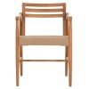 ΠΟΛΥΘΡΟΝΑ ΤΡΑΠΕΖΑΡΙΑΣ ROBIN HM18351 ΞΥΛΟ TEAK & ΣΧΟΙΝΙ VIRO ΦΥΣΙΚΟ 53,5x60x78Υεκ