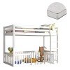 ΚΟΥΚΕΤΑ ΠΑΙΔΙΚΗ ΜΕ ΠΑΡΚΑΚΙ PLAYKID HM21312.01 ΞΥΛΟ ΠΕΥΚΟΥ ΛΕΥΚΟ--ME ΣΤΡΩΜΑ 90x190εκ