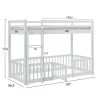 ΚΟΥΚΕΤΑ ΠΑΙΔΙΚΗ ΜΕ ΠΑΡΚΑΚΙ PLAYKID HM21312.01 ΞΥΛΟ ΠΕΥΚΟΥ ΛΕΥΚΟ--ME ΣΤΡΩΜΑ 90x190εκ