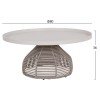 ΣΕΤ ΣΑΛΟΝΙ 5ΤΜΧ DRISCOLL ΗM6473.02 IVORY ΑΛΟΥΜΙΝΙΟ--ΜΠΕΖ ΣΧΟΙΝΙ & OLEFIN ΥΦΑΣΜΑ
