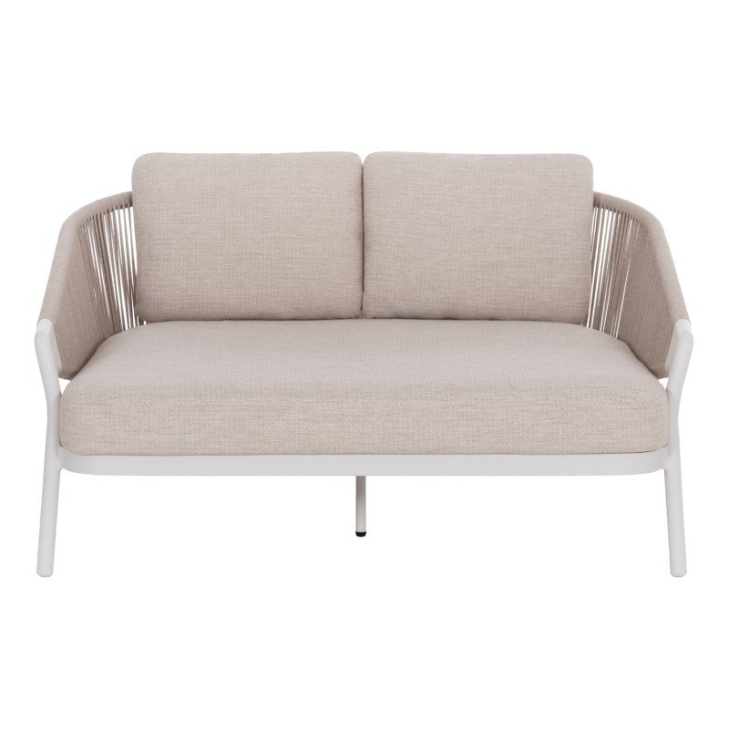 DAYBED ΣΕΙΡΑ XANTION HM6474.02 ΛΕΥΚΟ ΑΛΟΥΜΙΝΙΟ--ΣΧΟΙΝΙ--OLEFIN 157x147x88Υεκ
