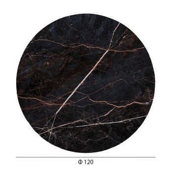 ΕΠΙΦΑΝΕΙΑ ΤΡΑΠΕΖΙΟΥ HPL ΣΤΡΟΓΓΥΛΗ HM6351.34 BLACK MARBLE Φ120εκ.