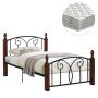 ΚΡΕΒΑΤΙ ΜΟΝΟ & ΣΤΡΩΜΑ SUZIE HM21331 ΜΕΤΑΛΛΟ & ΞΥΛΟ ΣΕ ΚΑΡΥΔΙ--ΣΤΡΩΜΑ 90x190εκ
