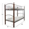 ΚΟΥΚΕΤΑ ΜΕ ΣΤΡΩΜΑΤΑ STOREY HM21334 ΜΕΤΑΛΛΟ & ΞΥΛΟ RUBBERWOOD--ΓΙΑ ΣΤΡΩΜΑΤΑ 90x190εκ.
